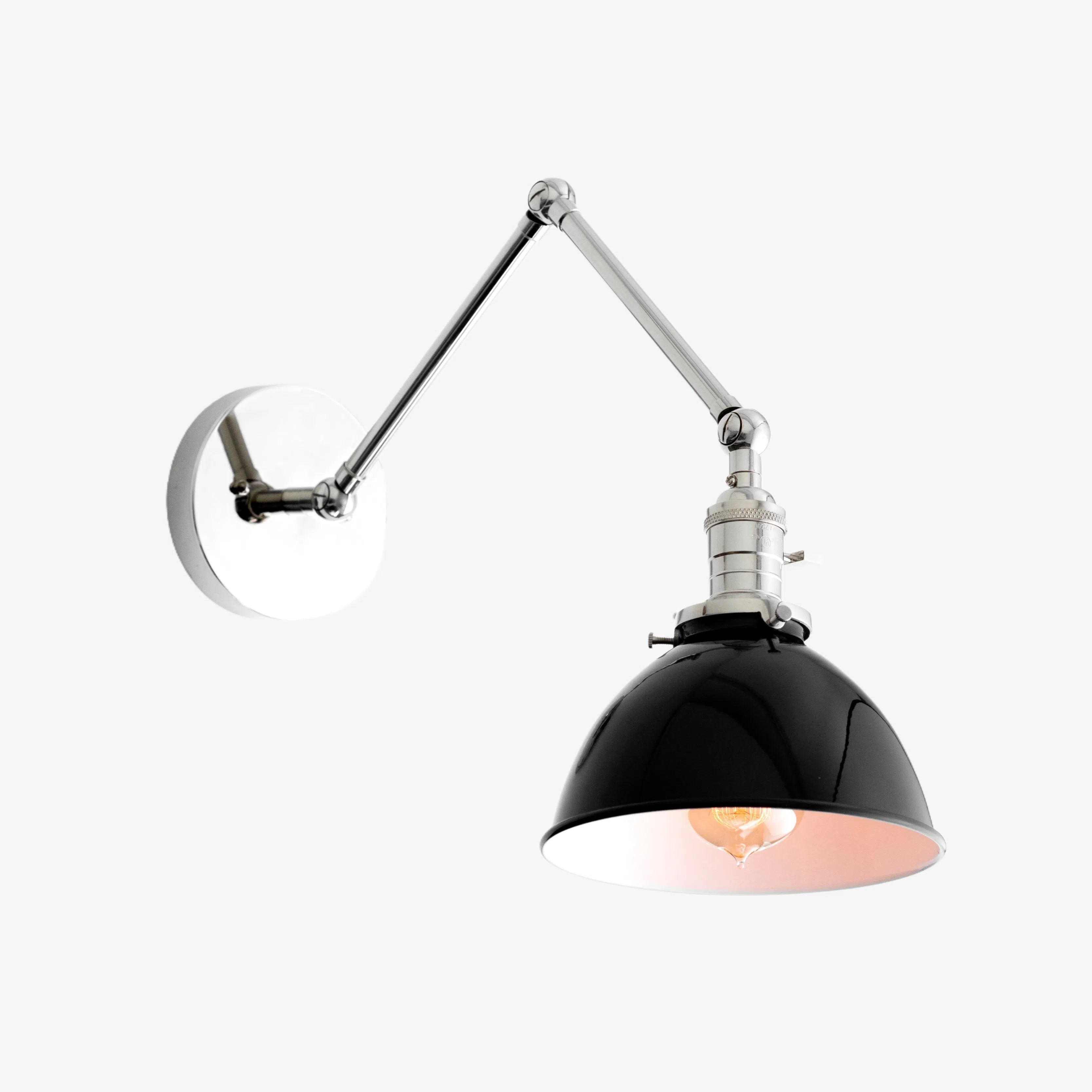 Vantara Conique Adjustable Wall Sconce – Vintage Industrial Metal Wall Light for Bedroom, Living Room & Hallway