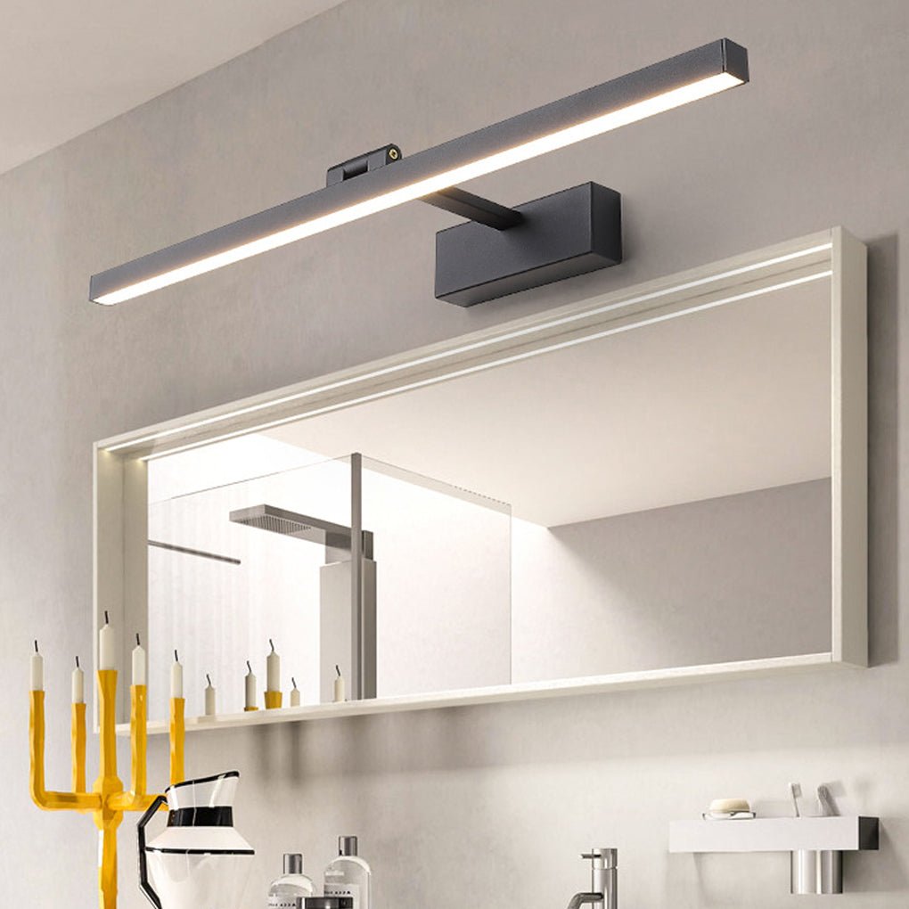 Viora bath bar vanity light showing rotatable light body adjustment in bathroom setting