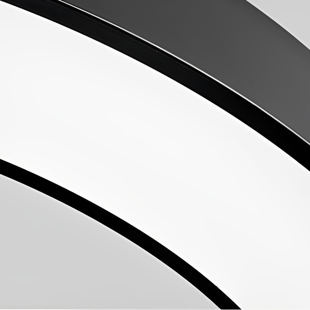 Curved LED detail shot of the Aureon C-shape pendant light showing arc form and light output