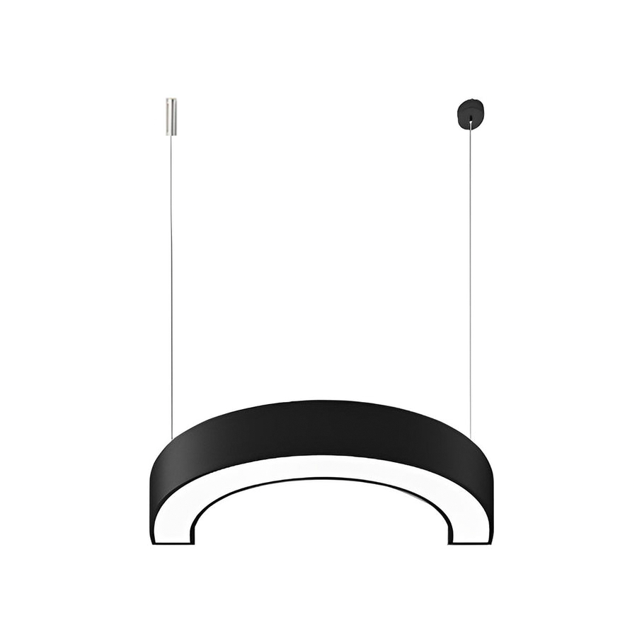 Single Aureon C-shape arc pendant light product shot on white background