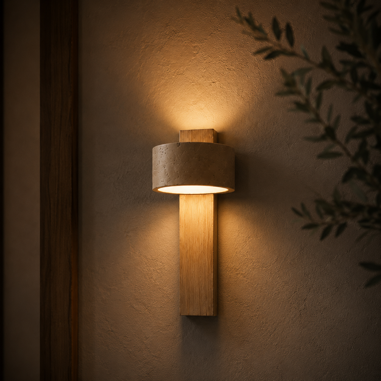 Aven Travertine Wall Light