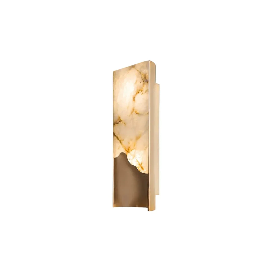 Niva slim marble wall light, contemporary hardwired stone sconce