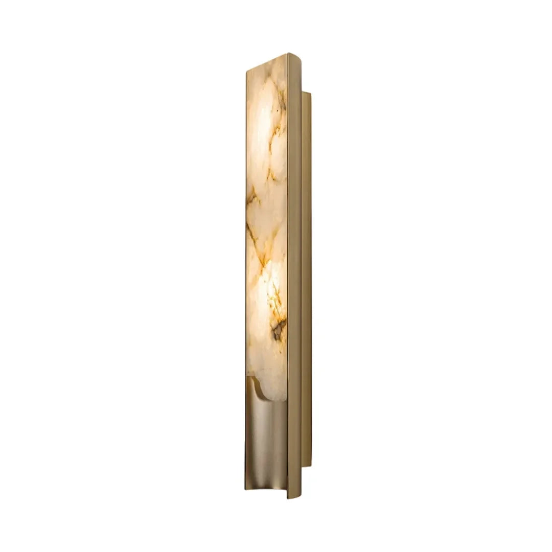 Niva marble wall sconce tall version, modern vertical stone wall light
