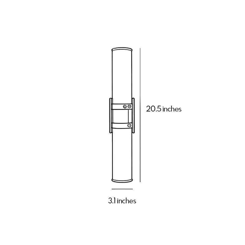 Niva marble wall sconce dimension diagram showing fixture height and width
