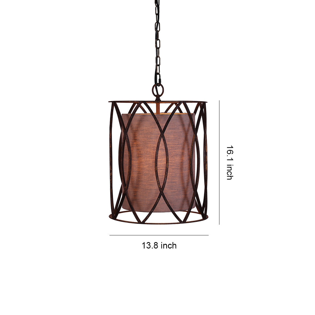 Dimension diagram for the Aureon black pendant light showing 13.8-inch diameter