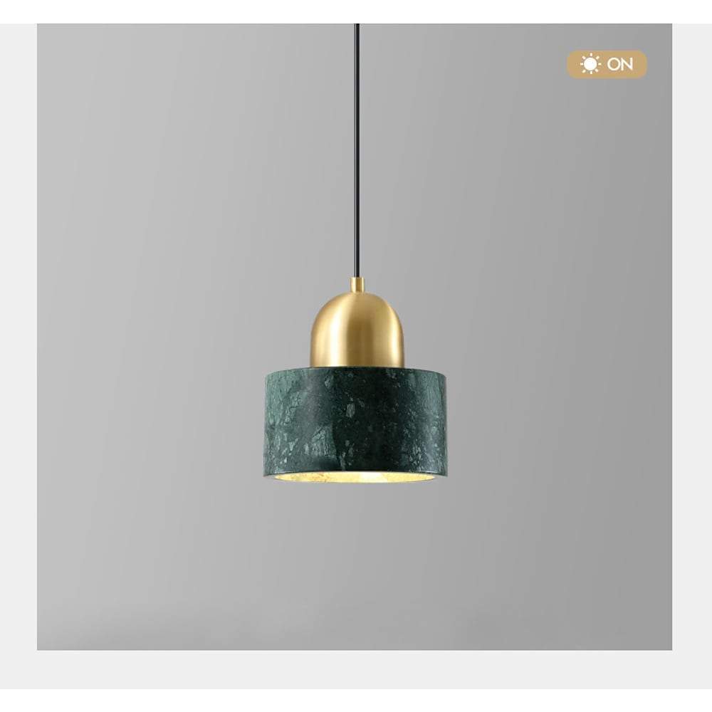 Aureon pendant light group showing ivory, white, black and green finish options