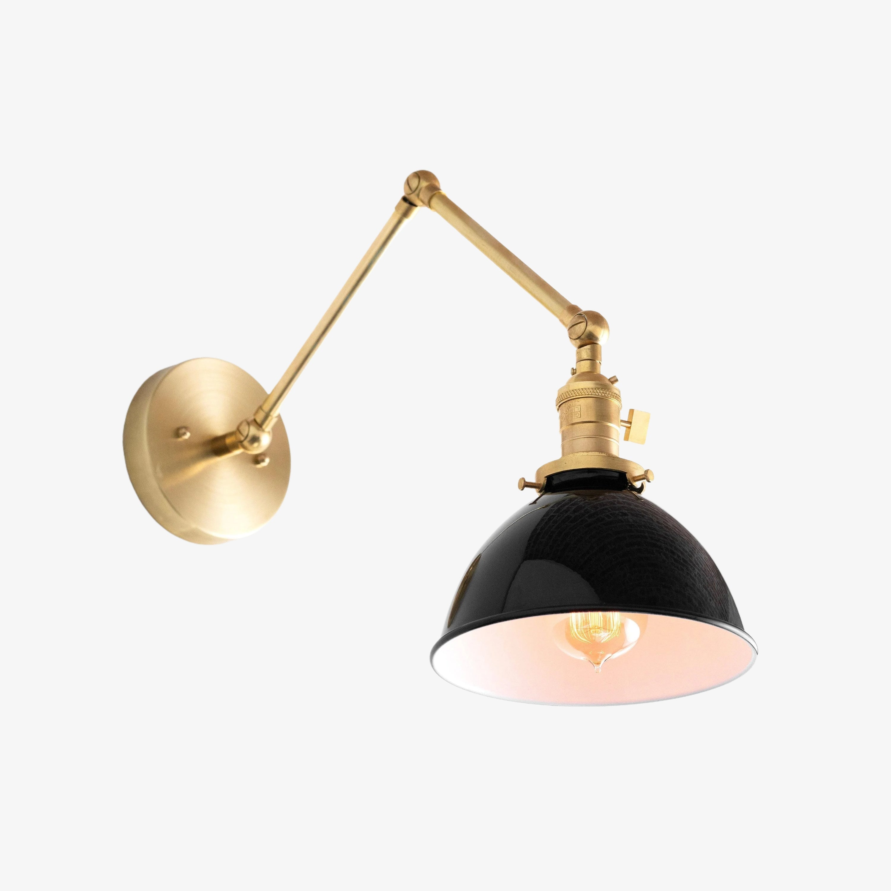 Vantara Conique Adjustable Wall Sconce – Vintage Industrial Metal Wall Light for Bedroom, Living Room & Hallway