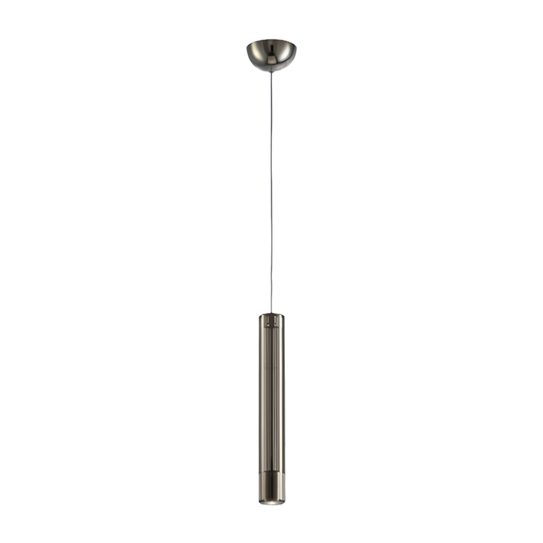 Compact crystal pendant light with elegant minimal silhouette