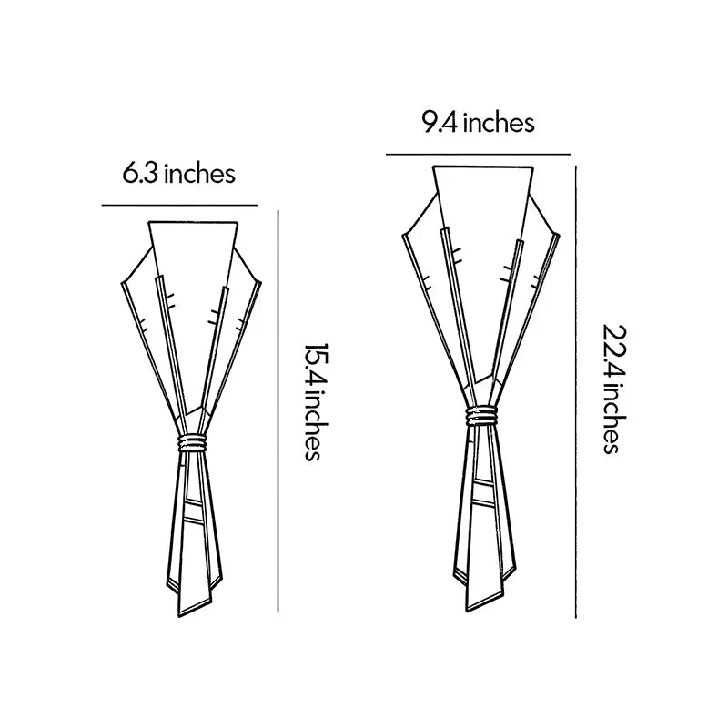 Niva marble wall sconce dimension diagram showing small and large size measurements