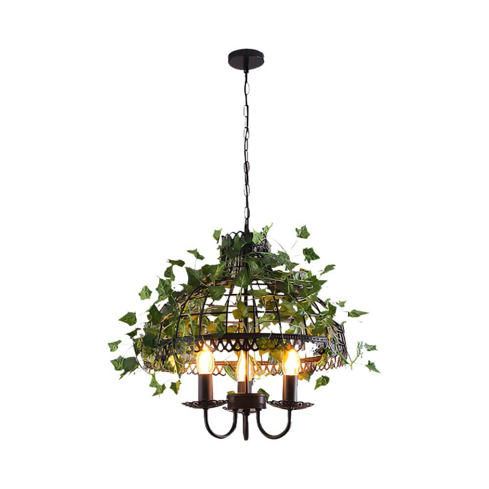 Aureon vine pendant light above a dining table set for an evening dinner