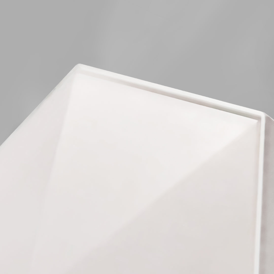 Frosted diffuser panel detail on a hexagon LED wall light