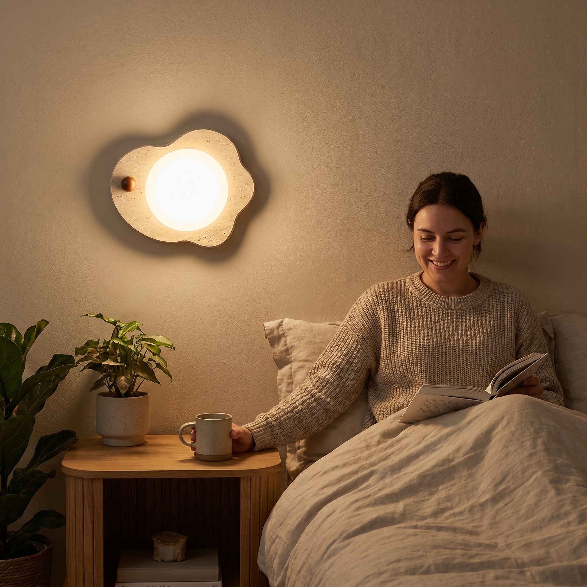 Elara Travertine Bloom Ceiling Light