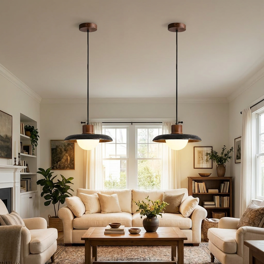 Celestine Stone Dome Pendant Light