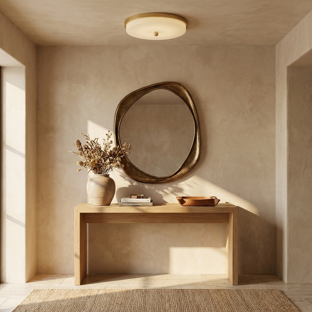 Seraphina Travertine Orb Ceiling Light