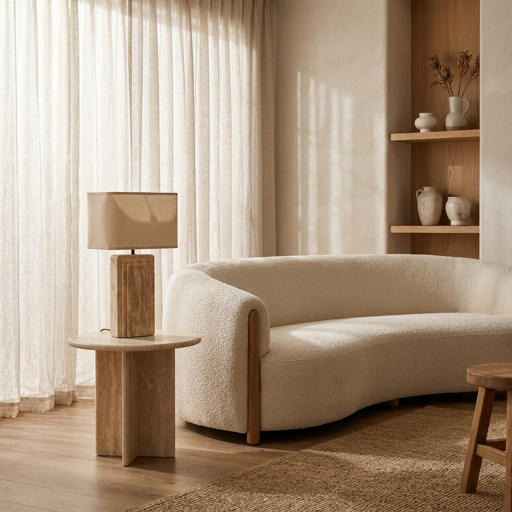 Elira Travertine Table Lamp