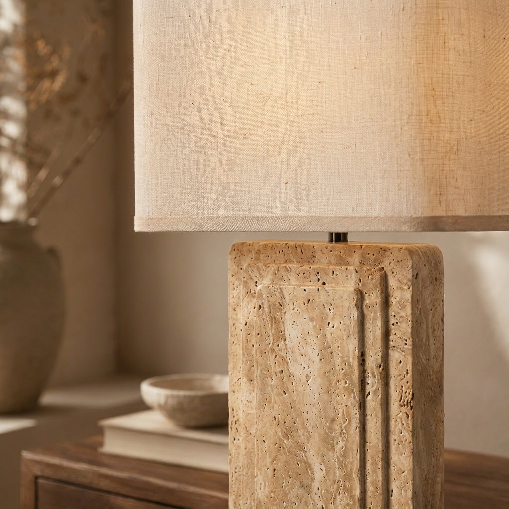 Elira Travertine Table Lamp