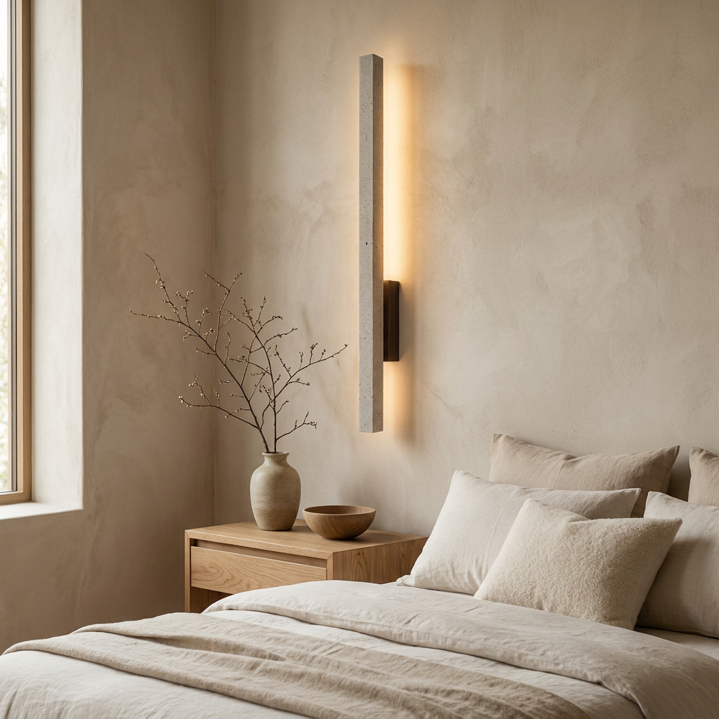 Elowen Slim Travertine Wall Lamp
