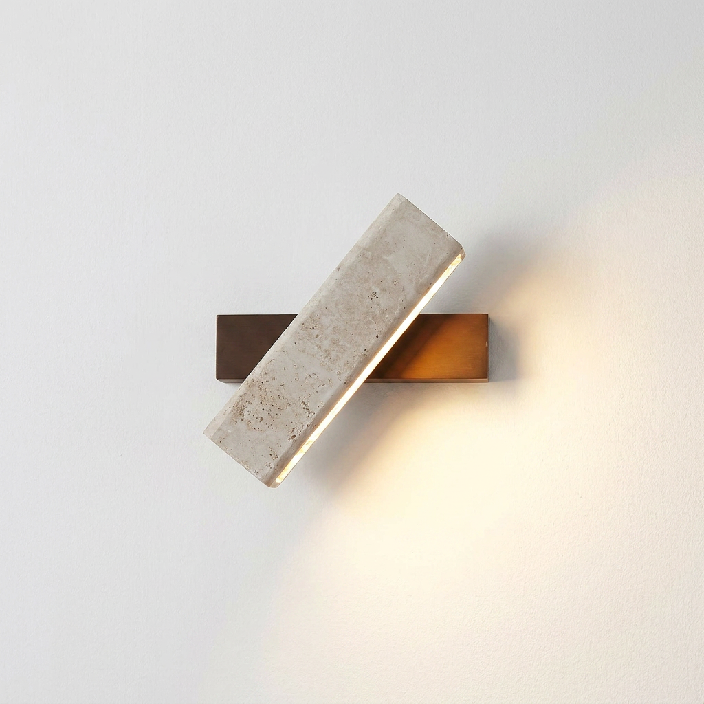 Aurelia Travertine Rotating Wall Light