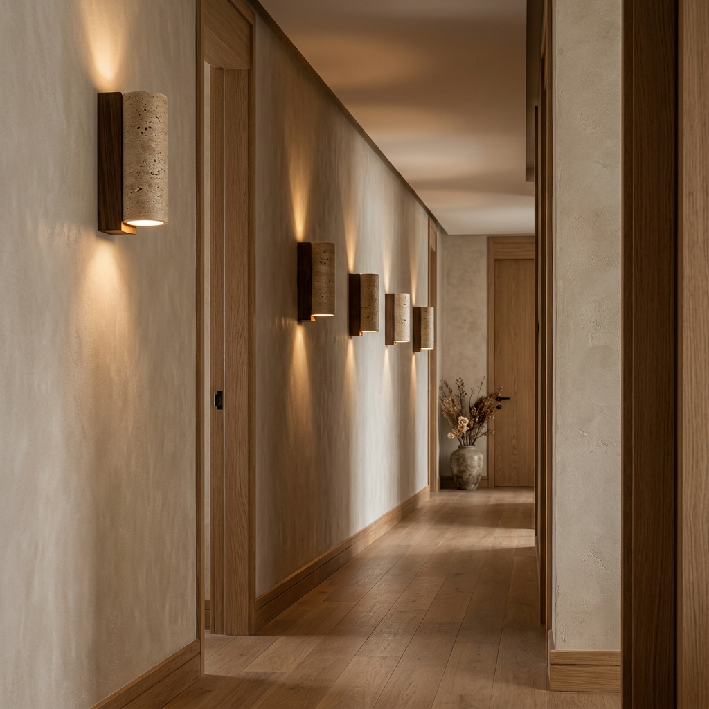 Liora Natural Travertine Wall Lamp