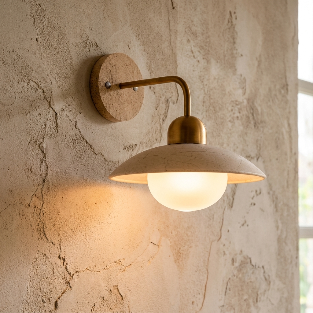 Kaida Travertine Halo Wall Light