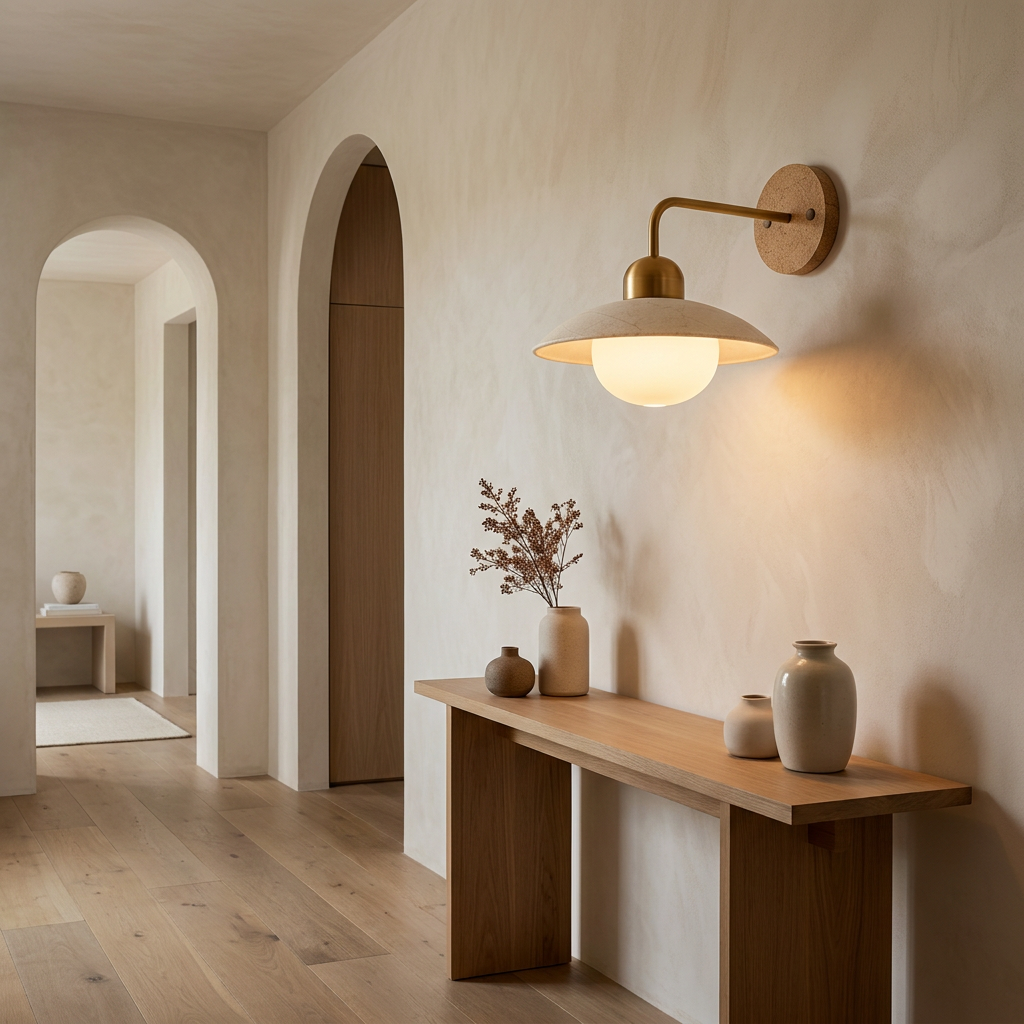 Kaida Travertine Halo Wall Light