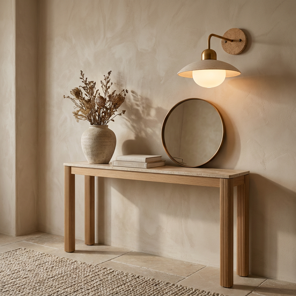 Kaida Travertine Halo Wall Light