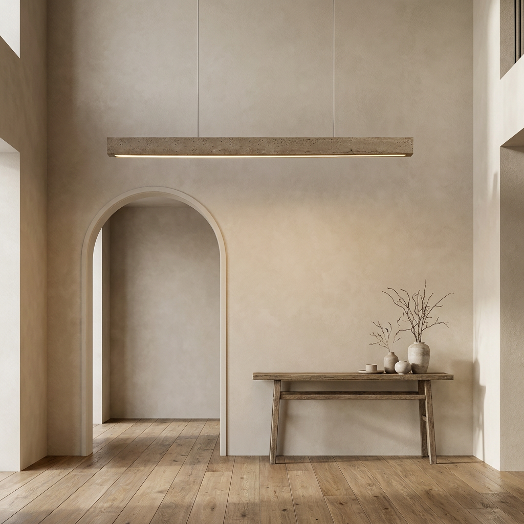 Nori Travertine Linear Pendant Light