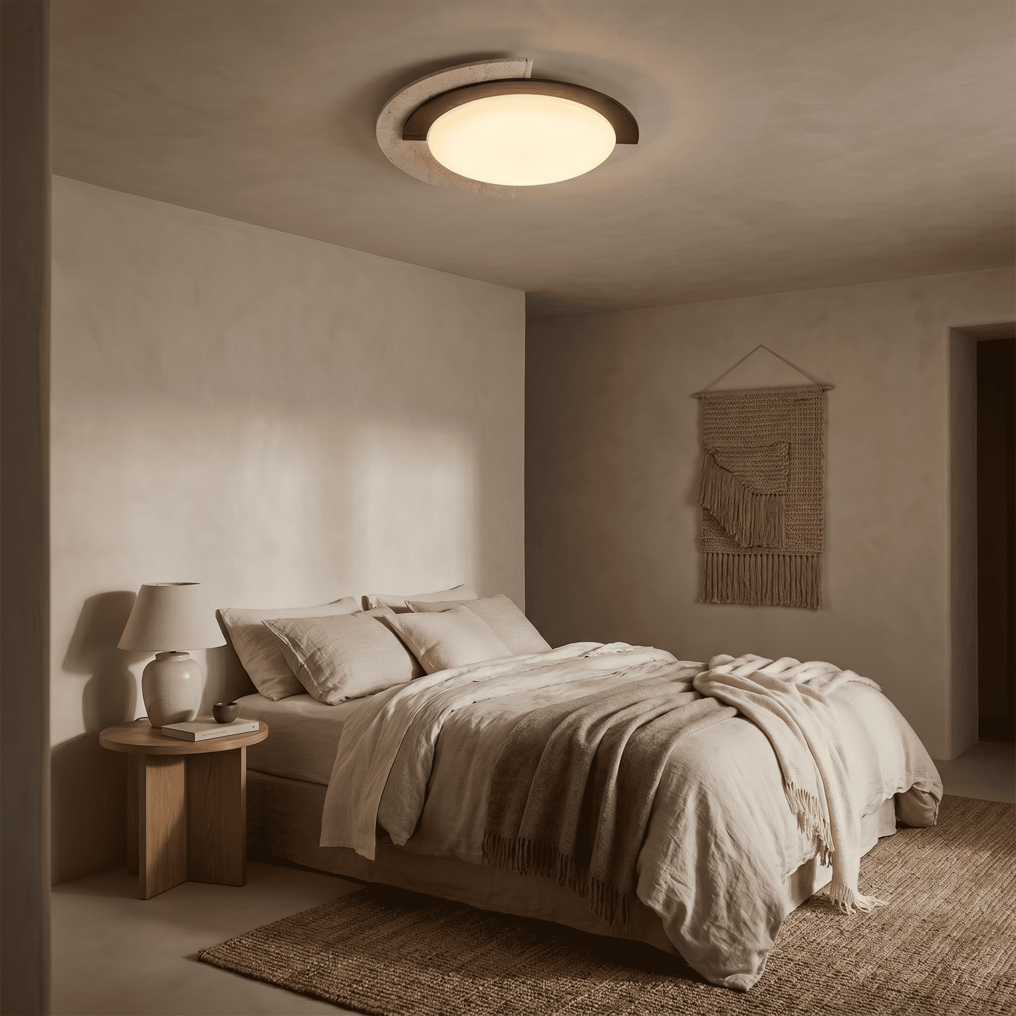 Aomi Travertine Ceiling Light