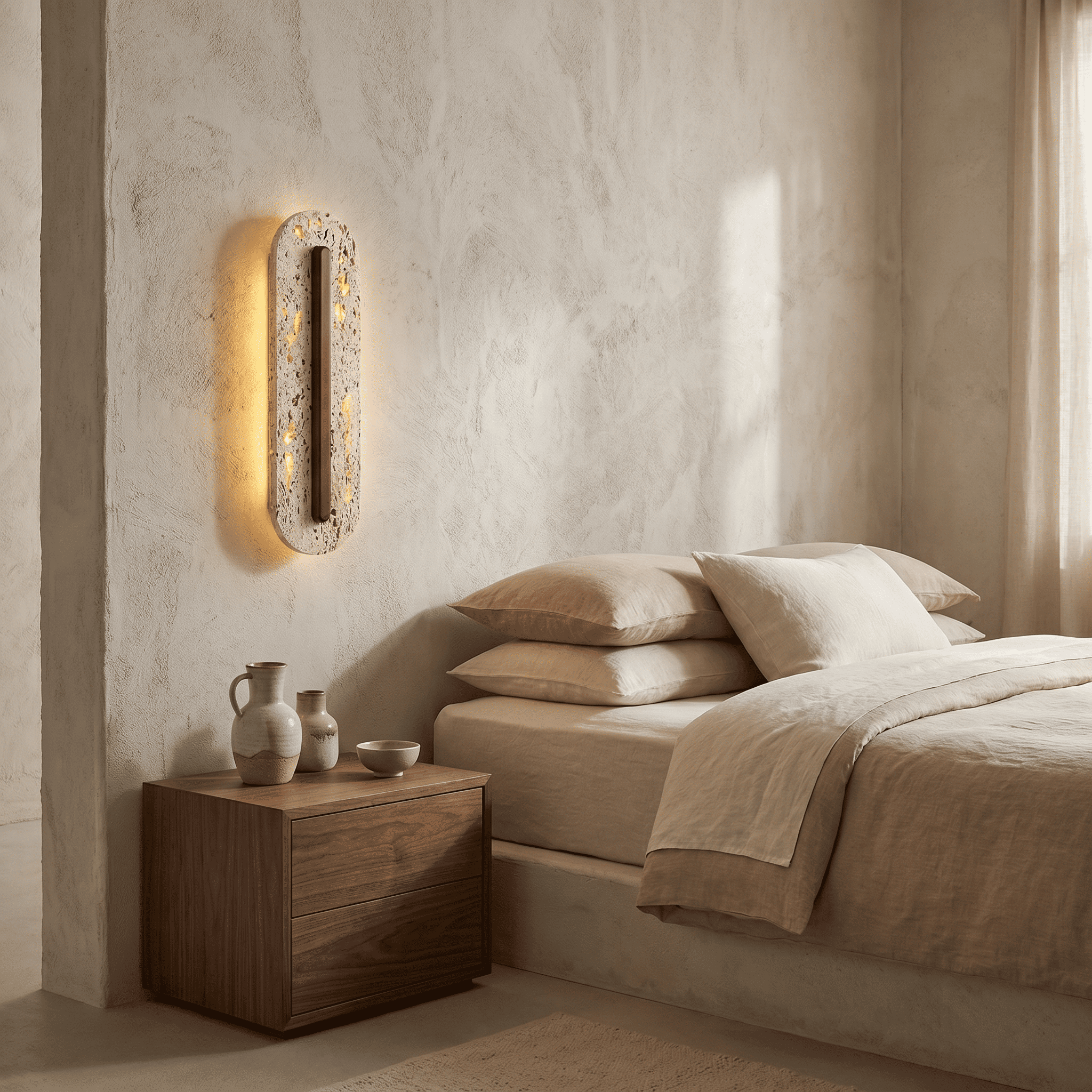 Neva Travertine Wall Light