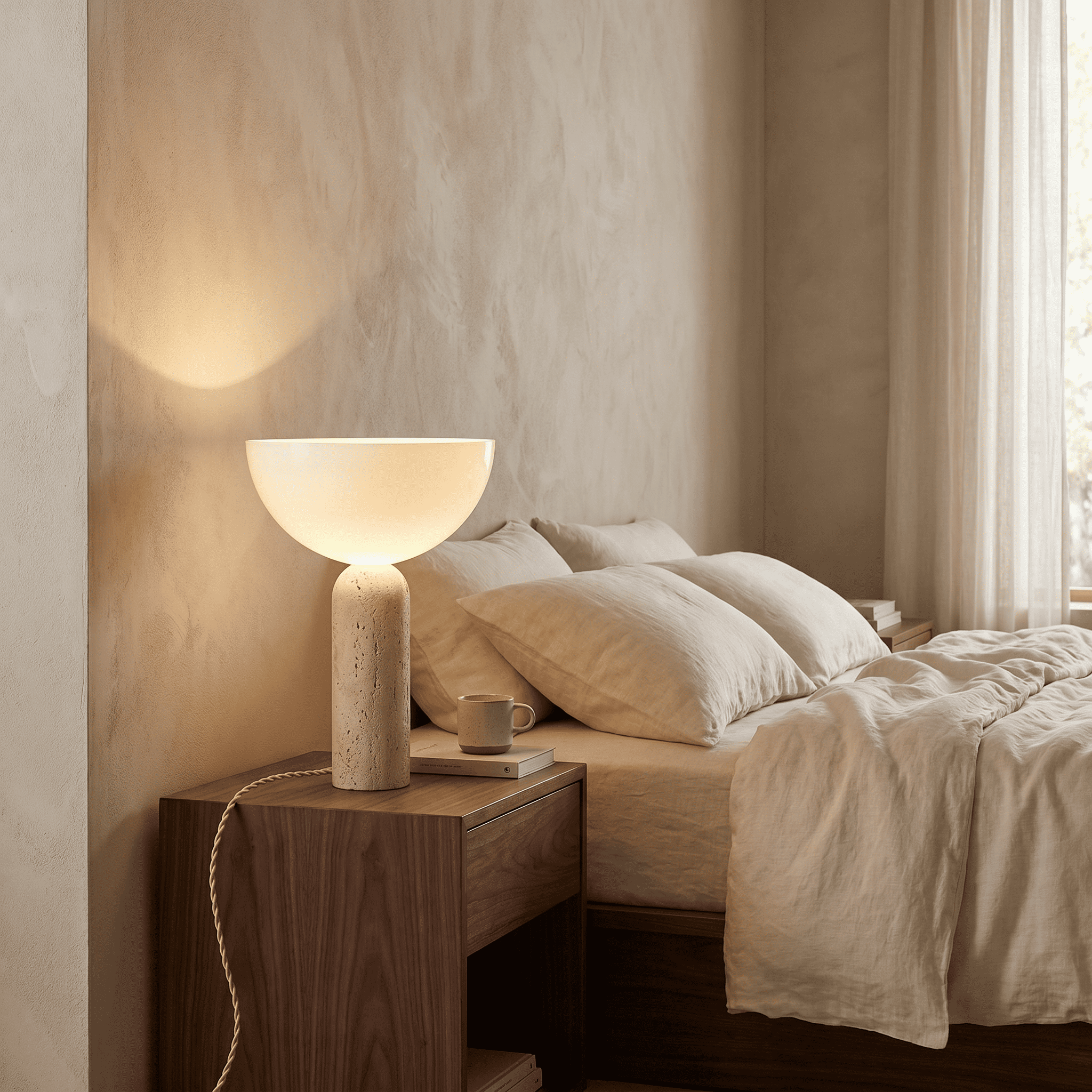 Maren Travertine Table Lamp
