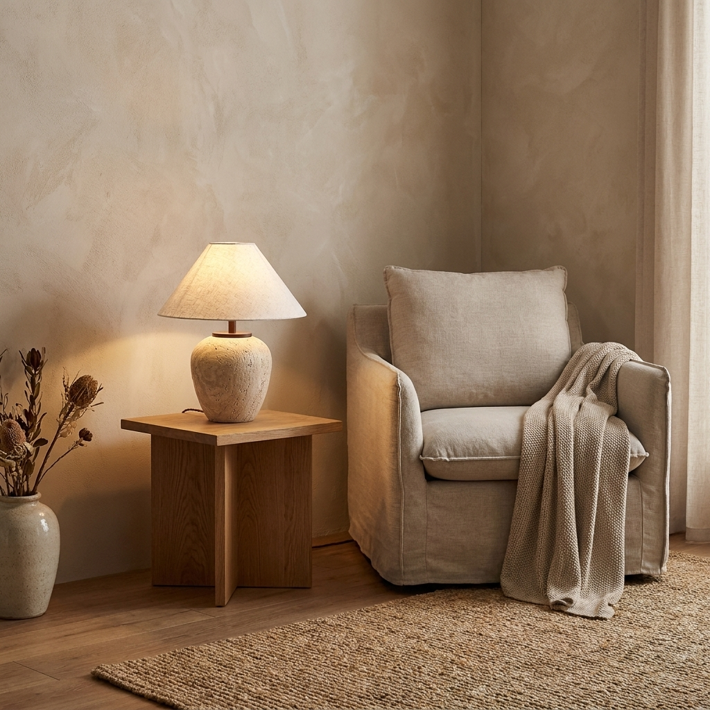 Kano Travertine Table Lamp