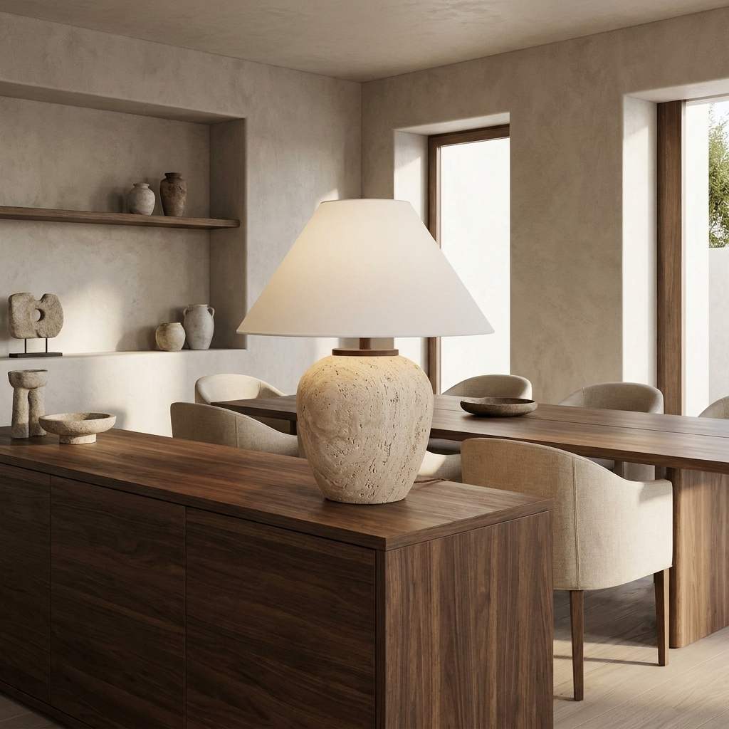 Kano Travertine Table Lamp