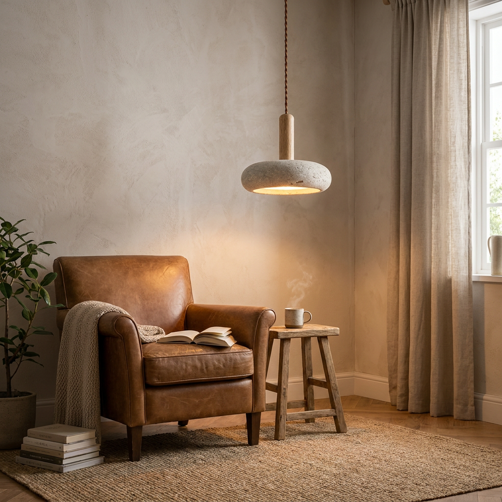 Orva Travertine Pendant Light lifestyle