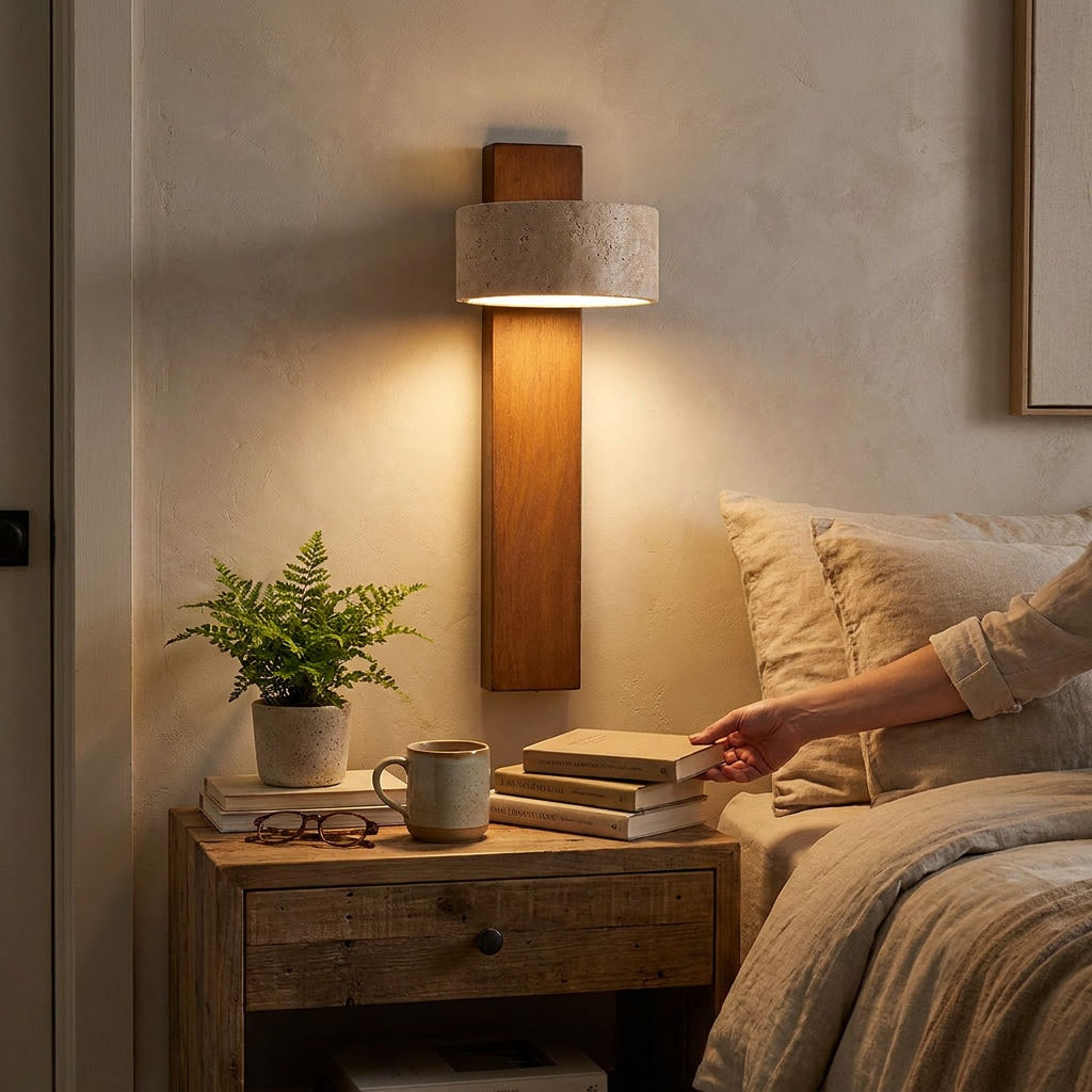 Aven Travertine Wall Light lifestyle