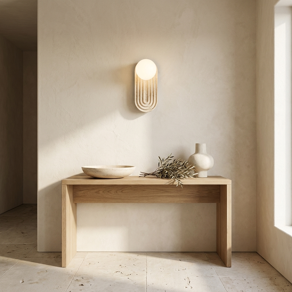 Yomi Travertine Wall Light