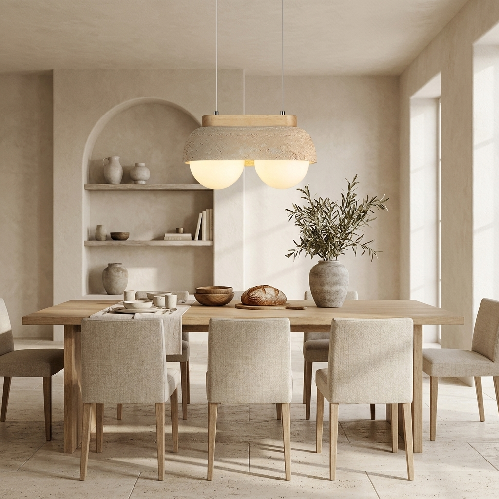 Emori Travertine Pendant Light