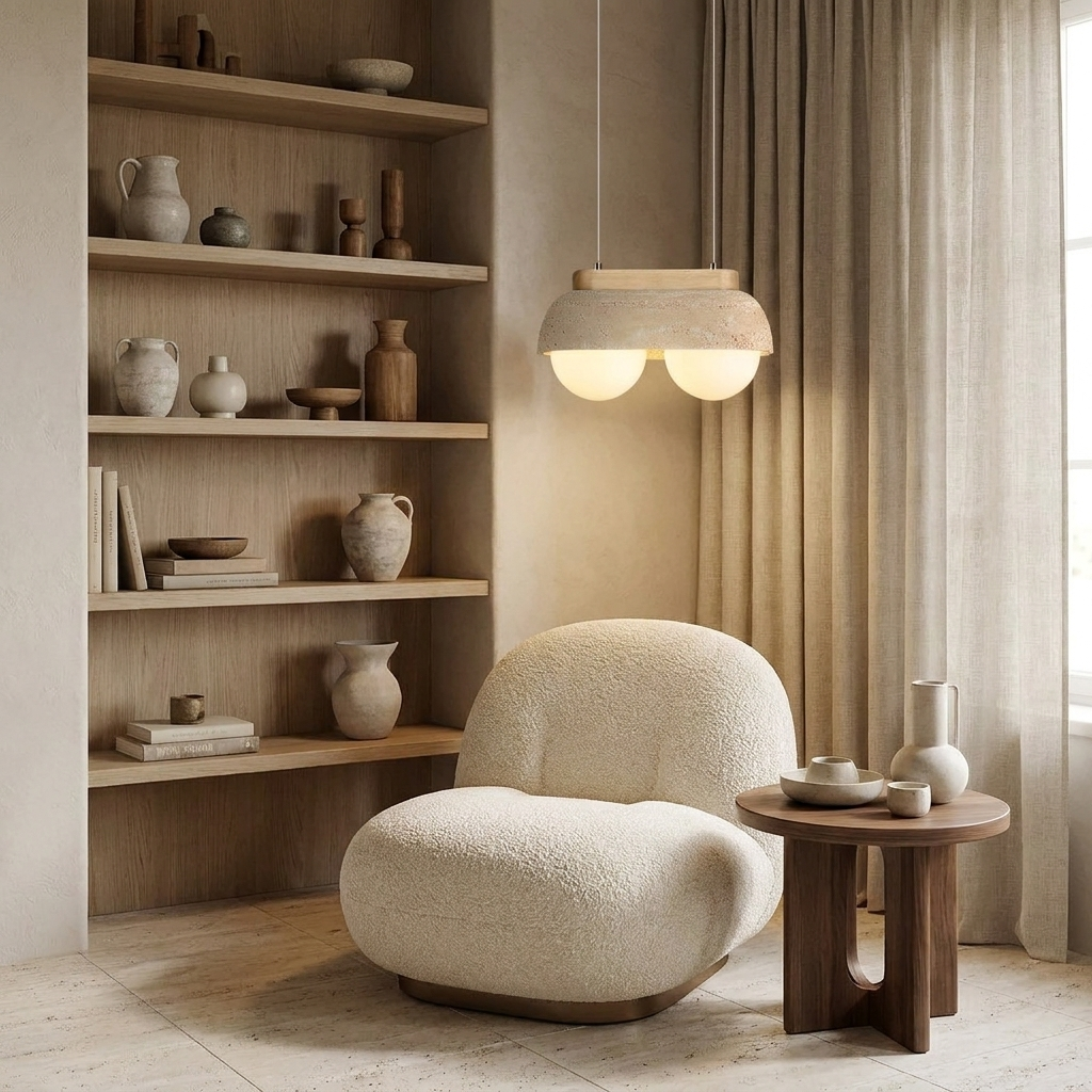 Emori Travertine Pendant Light