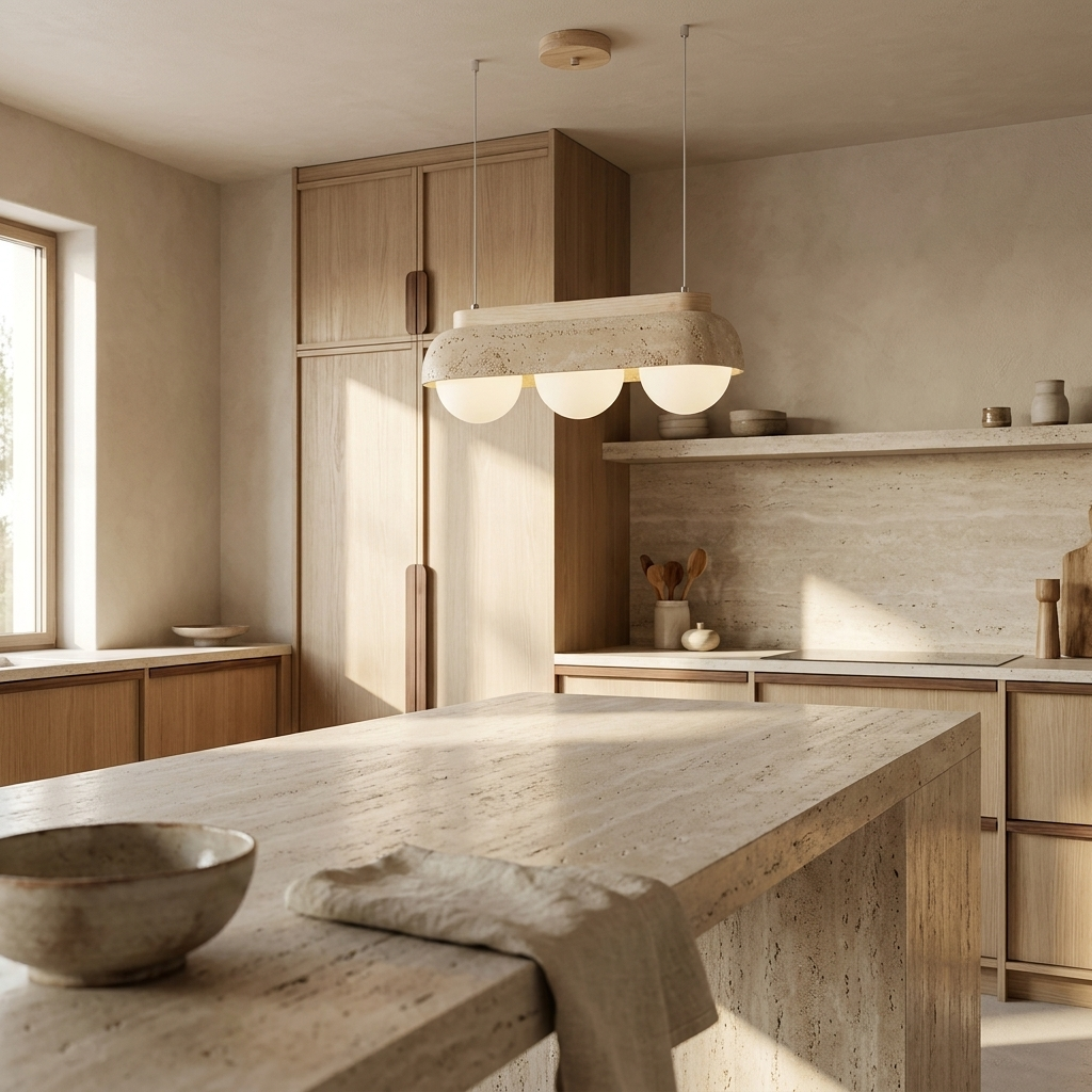 Emori Travertine Pendant Light