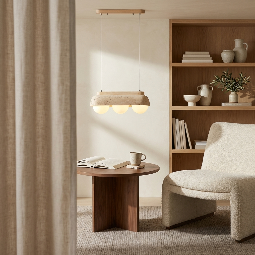 Emori Travertine Pendant Light