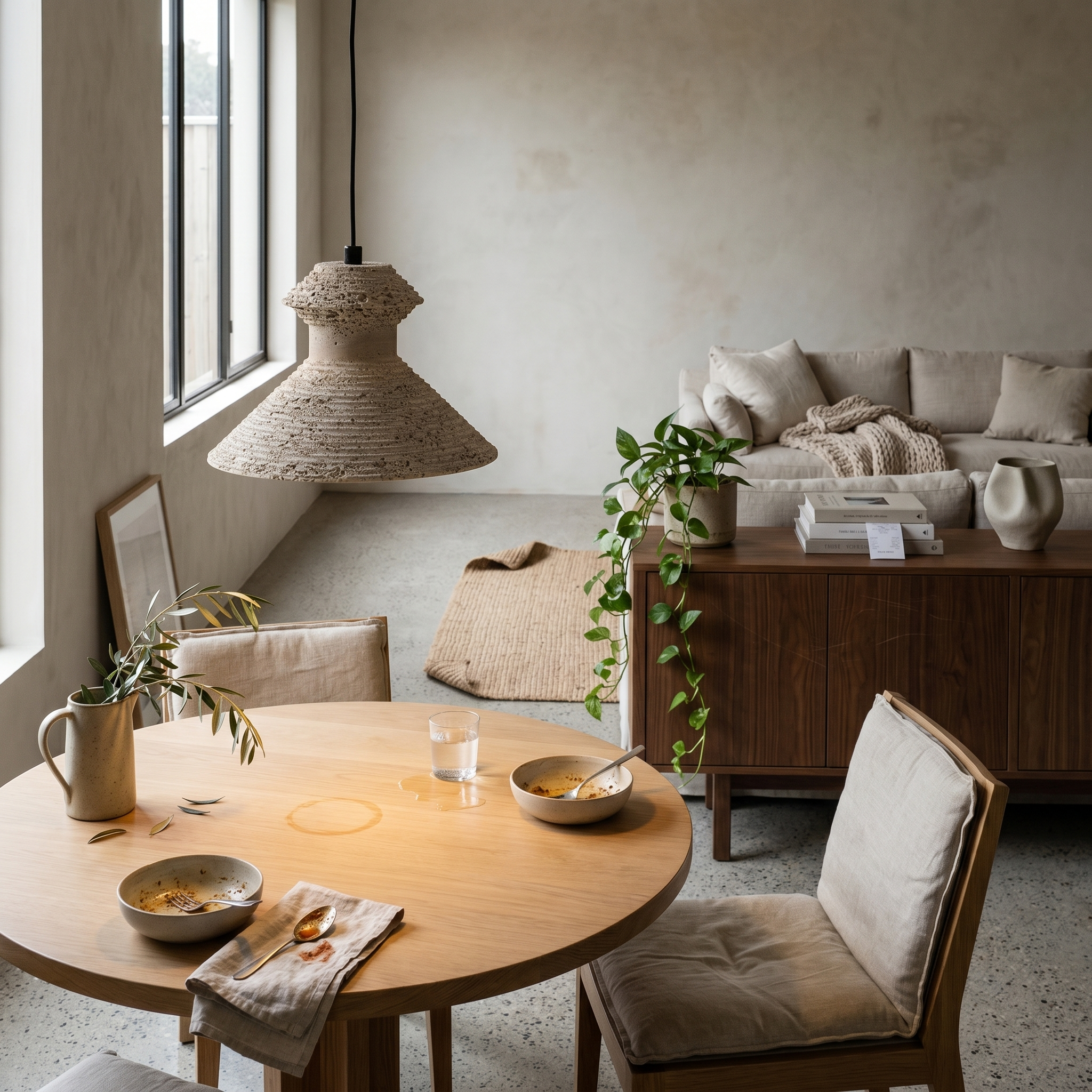 Naia Travertine Pendant Light