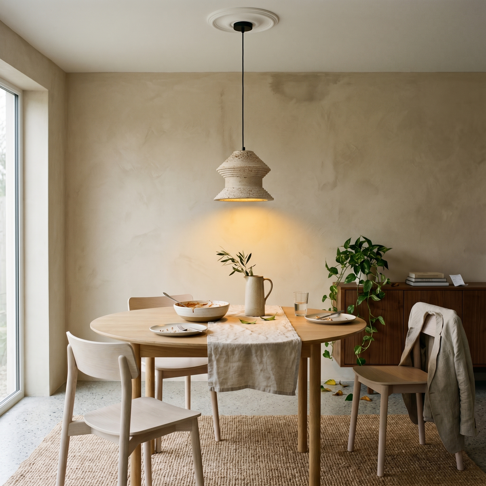 Naia Travertine Pendant Light