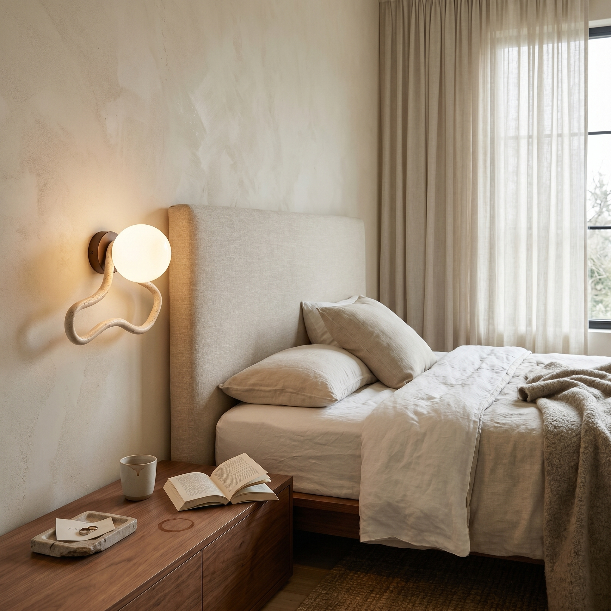 Toren Travertine Wall Light