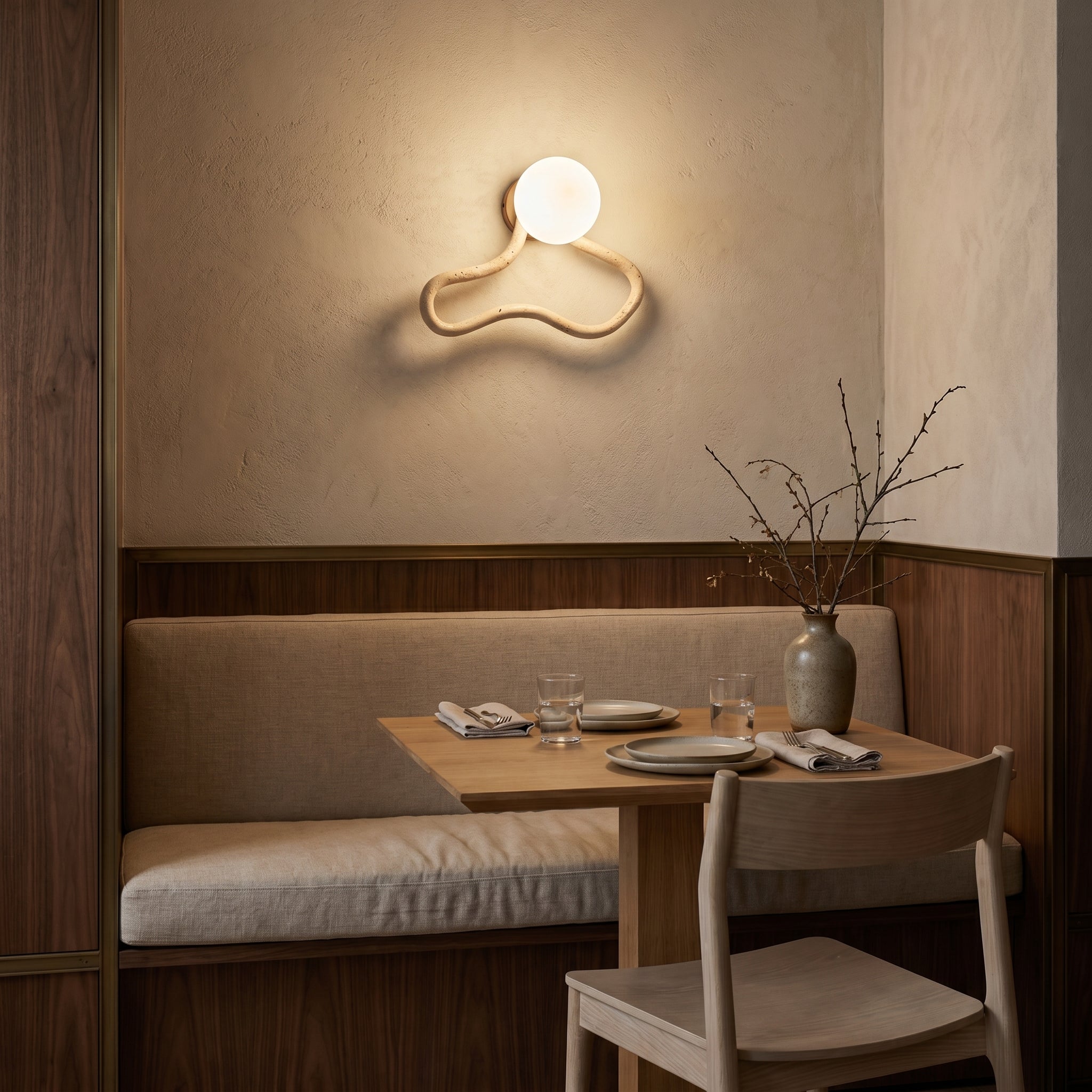 Toren Travertine Wall Light