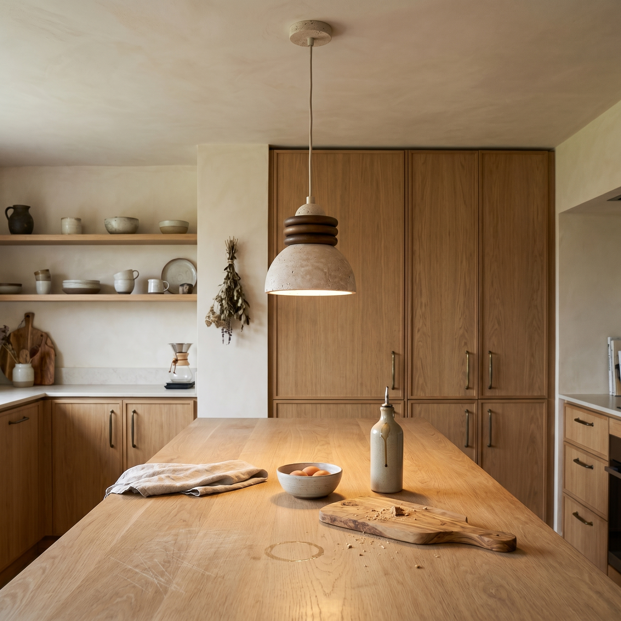 Ciroa Travertine Loop Pendant Light