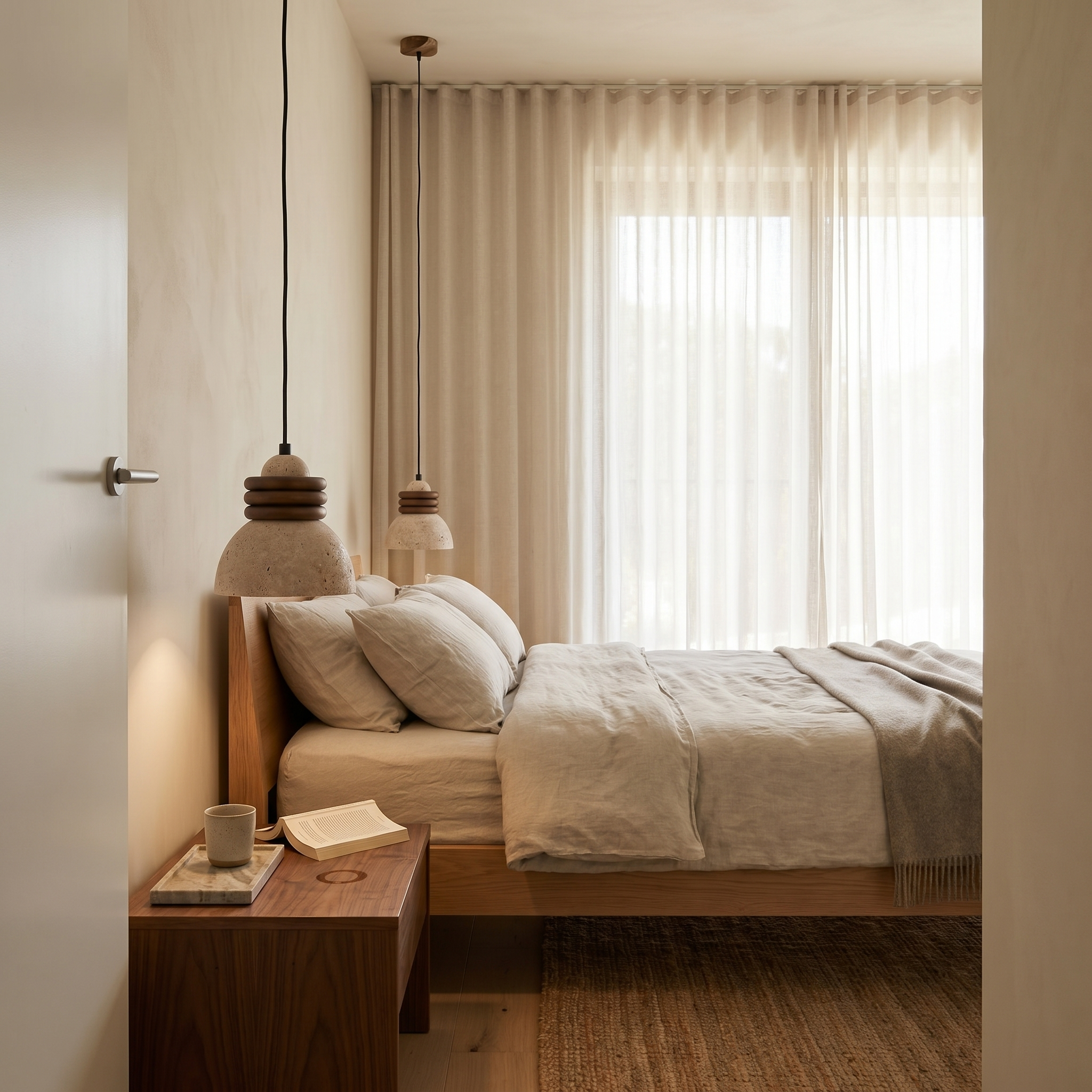 Ciroa Travertine Loop Pendant Light