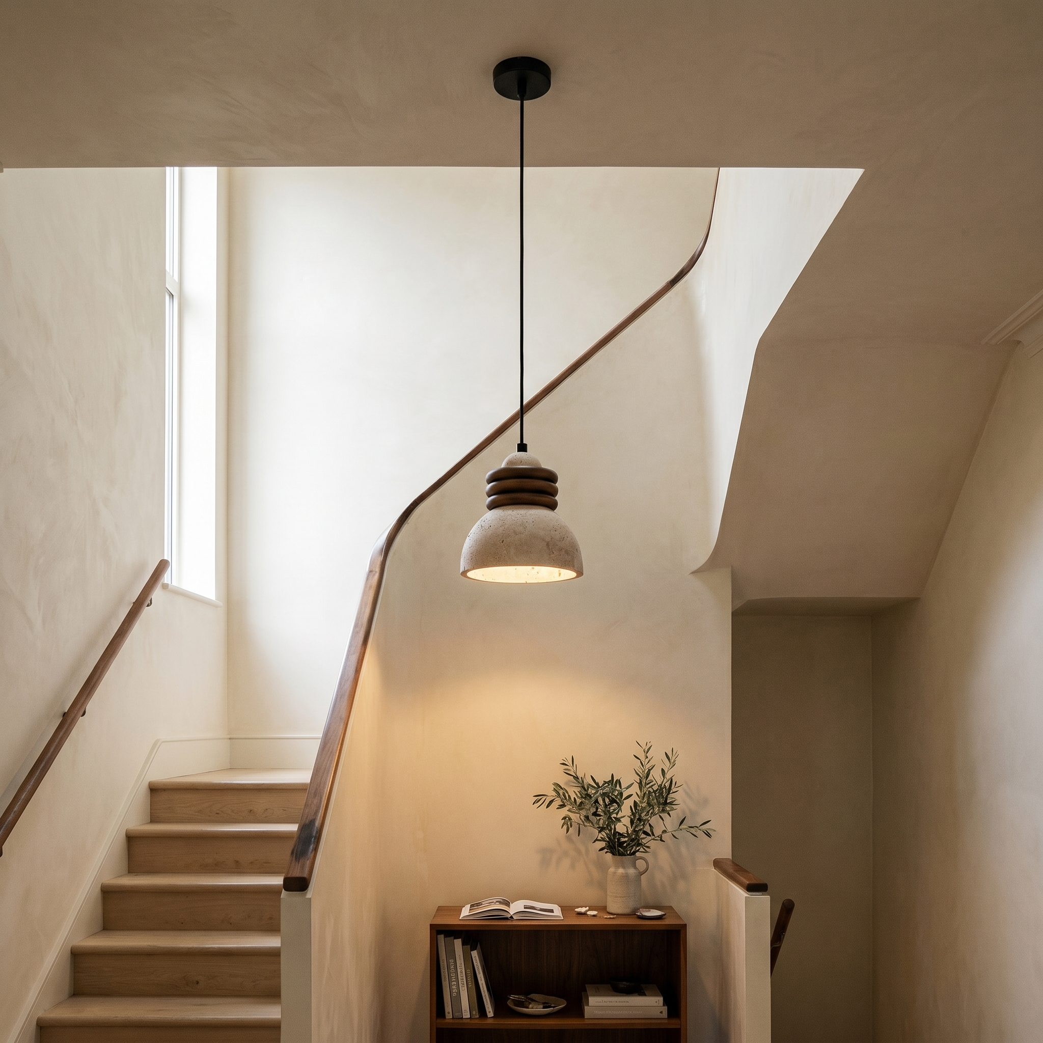 Ciroa Travertine Loop Pendant Light