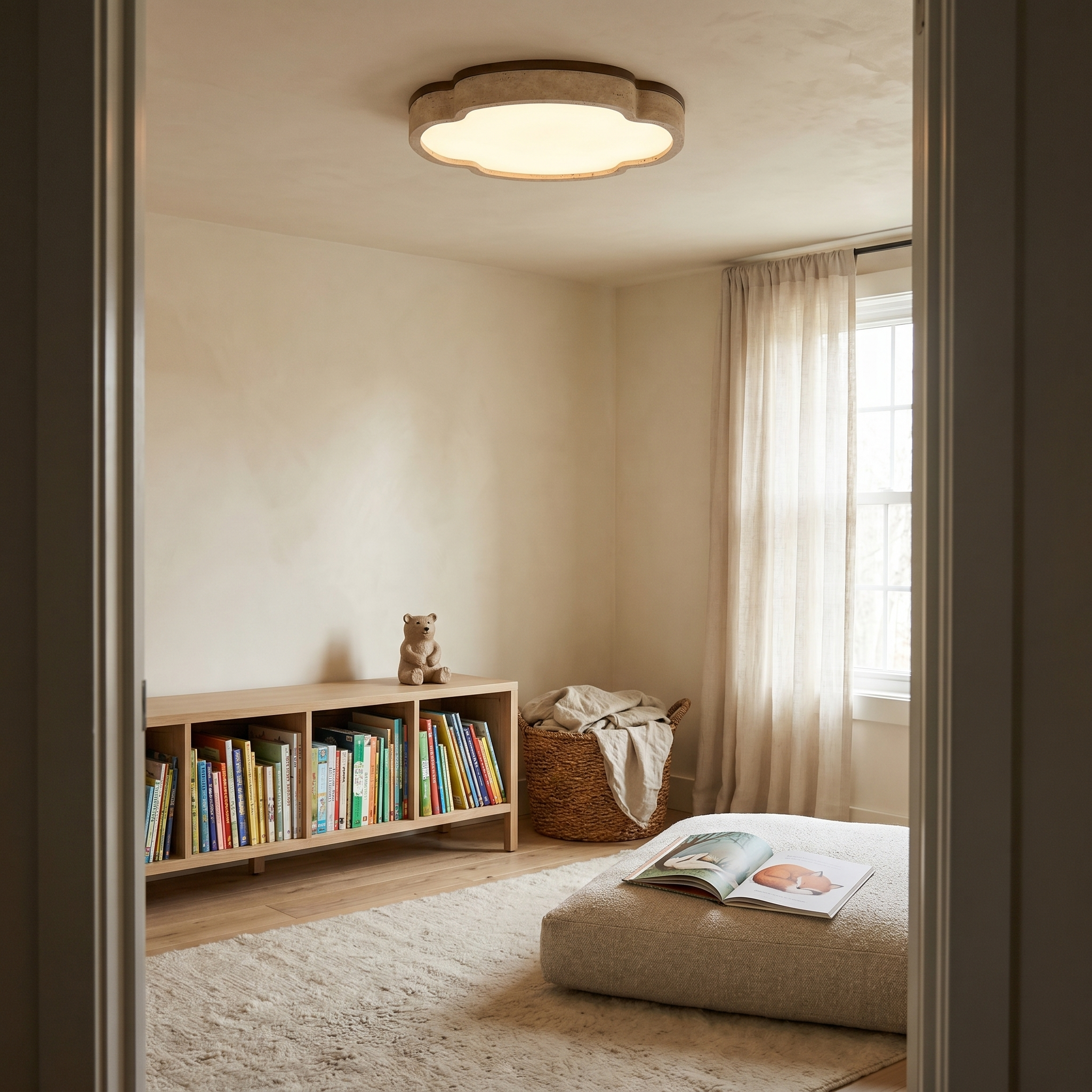 Tsuki Travertine Ceiling Light