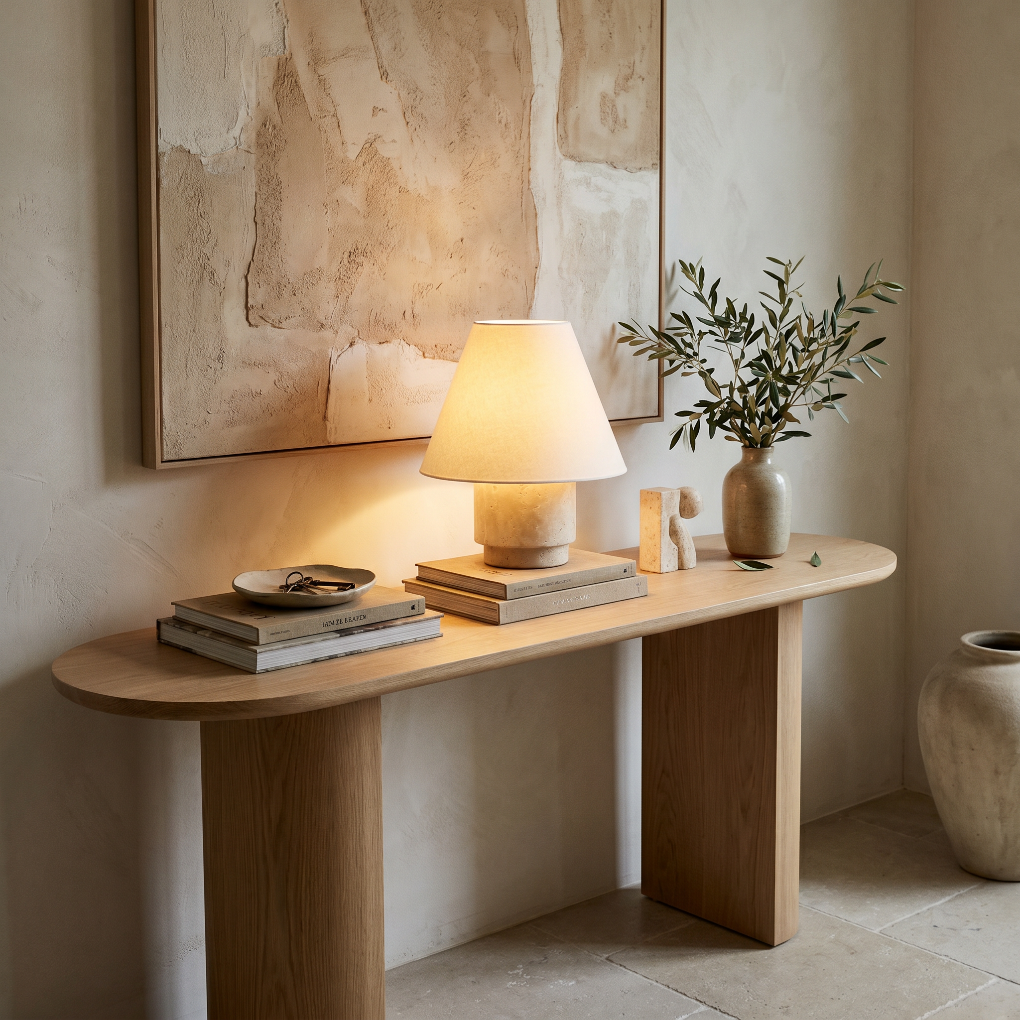 Kione Travertine Table Lamp