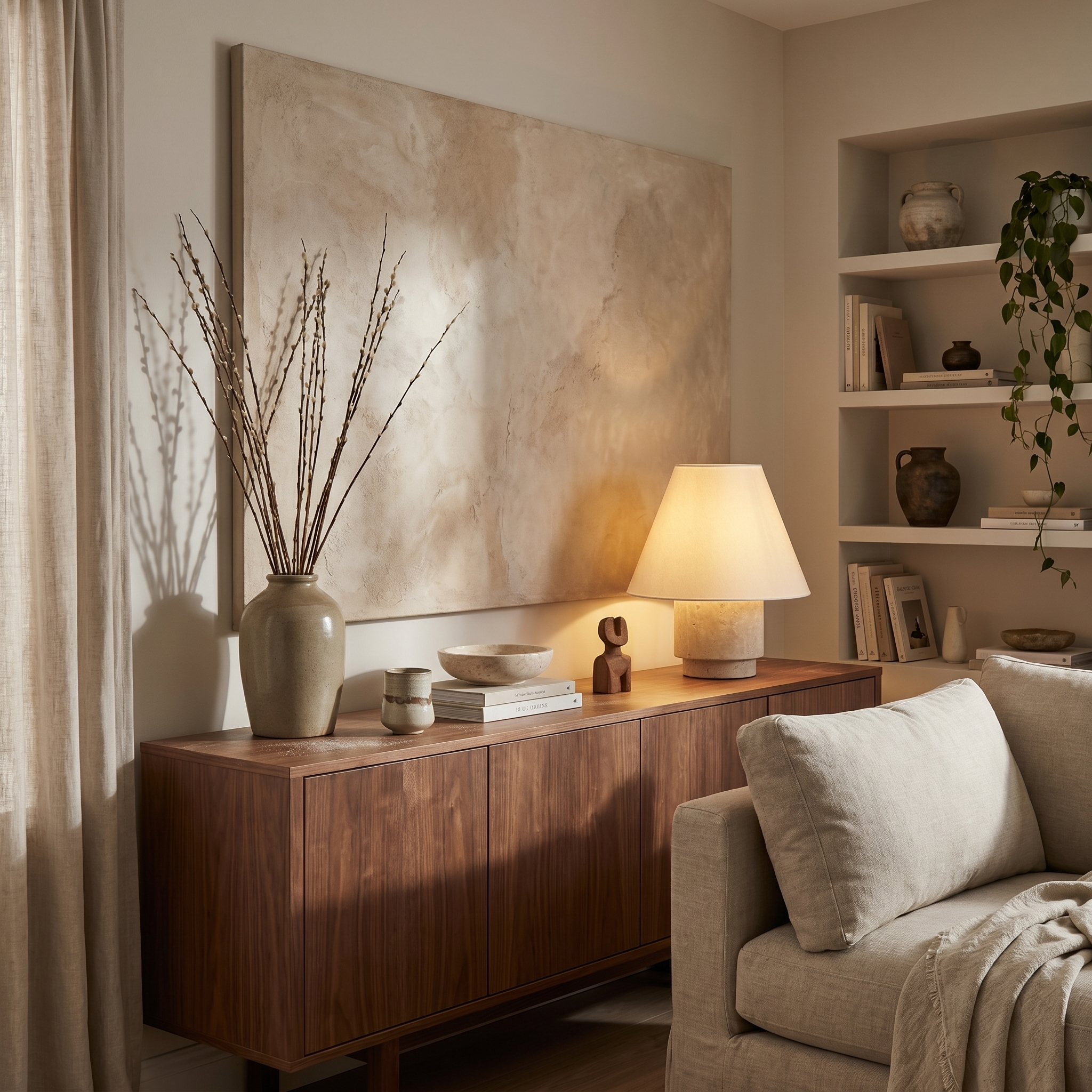 Kione Travertine Table Lamp