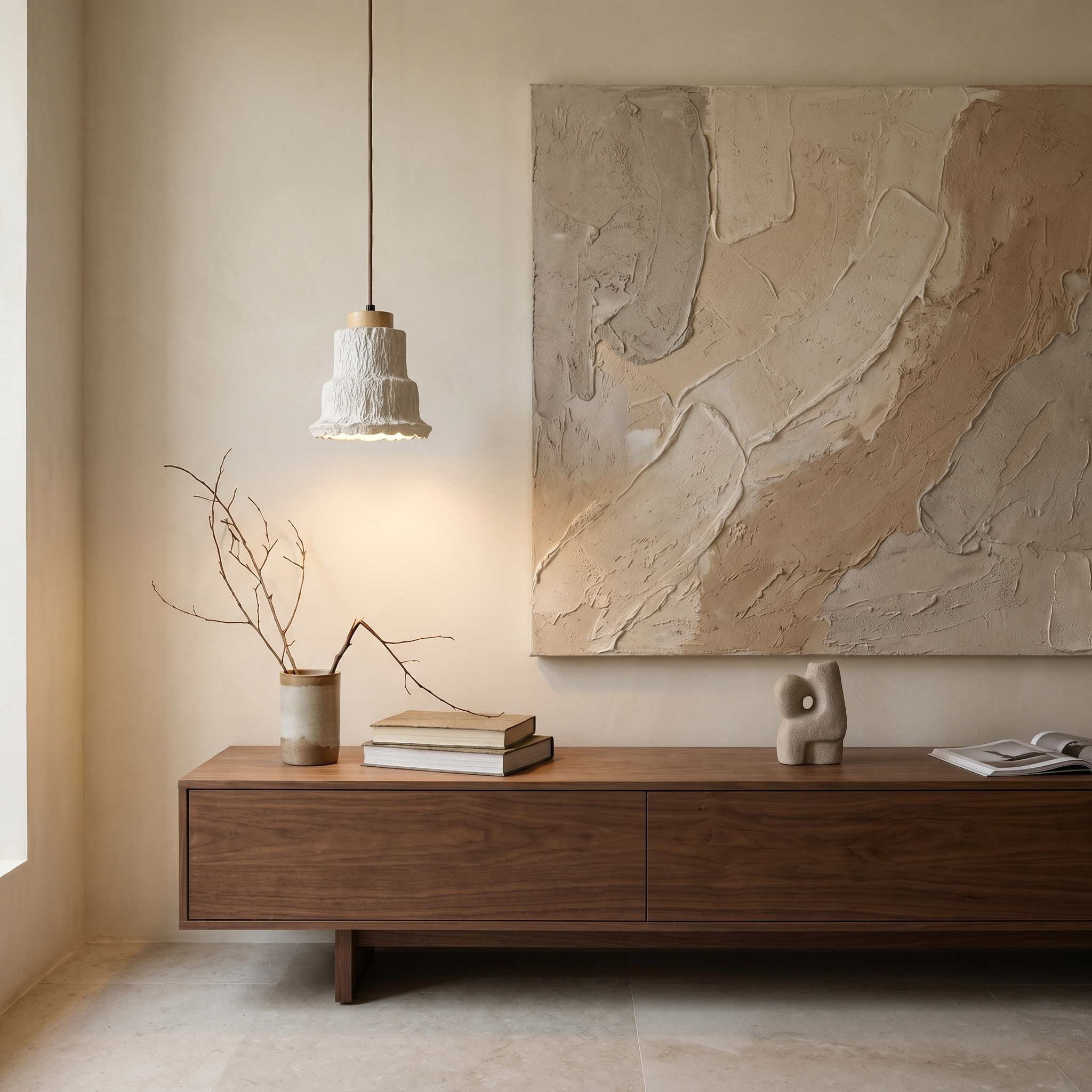 Toma Travertine Pendant Light